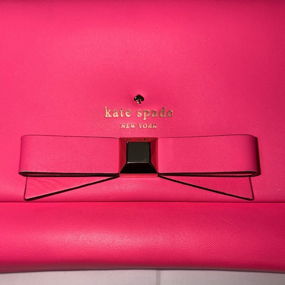 Kate Spade Vibrant Pink Clutch with Bow Accent - Picture 2 of 7